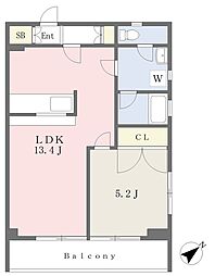 パークサイド筑紫通り 1LDKの間取図画像
