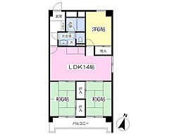 リシェスクレーヴ 3LDKの間取図画像
