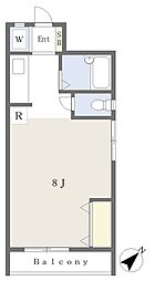 シャトー高宮 ワンルームの間取図画像
