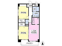 ＡＲＩＥＴＴＡ 7階2LDKの間取り