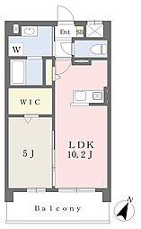 仮称 大津町杉水3559-1 B棟 1LDKの間取図画像