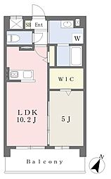 仮称 大津町杉水3559-1 B棟 1LDKの間取図画像