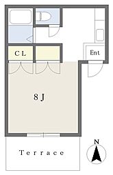シャトレ小山 ワンルームの間取図画像