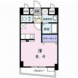 ソレシアグランデ錦ケ丘 ワンルームの間取図画像