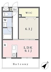 菊池郡大津町大字杉水マンション 1LDKの間取図画像