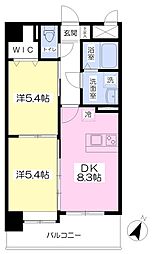 ジラソーレ戸島西 2DKの間取図画像