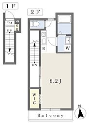 Cheers A ワンルームの間取図画像