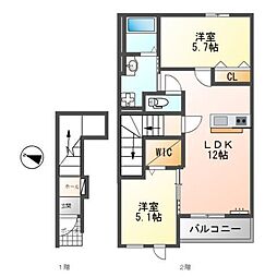 間取図画像 2LDK