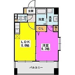 ラヴィヌーヴォ 1LDKの間取図画像