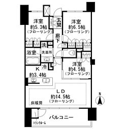 パークホームズ福岡浄水通 3LDKの間取図画像
