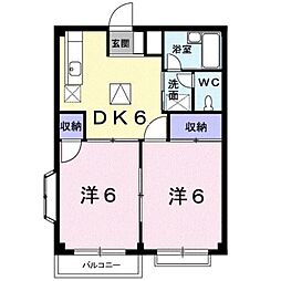 間取図画像 2DK