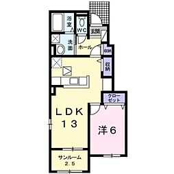 ファーストレジデンス　Ｂ 1階1LDKの間取り