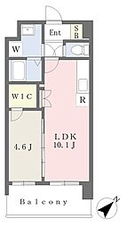 パルデンス・エコノ10 10階1LDKの間取り