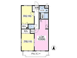 間取図画像 2LDK