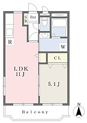 ユーミーアウラス 1LDKの間取図画像