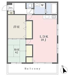 シャルム1 2LDKの間取図画像