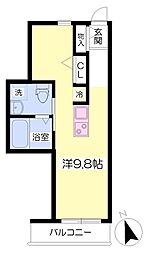 ベルリネッタ ワンルームの間取図画像
