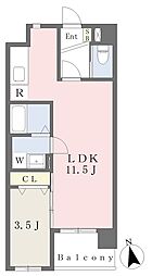 SanGleam 1LDKの間取図画像