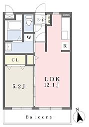 ネスレTOSU 1LDKの間取図画像