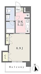 SanGleam 1DKの間取図画像