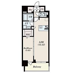 S-RESIDENCE佐賀天神aline 1LDKの間取図画像