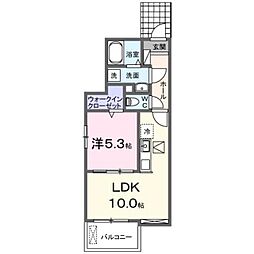 アーバンライフ潤南Ａ 1階1LDKの間取り