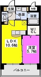 アルティメゾン博多 1LDKの間取図画像
