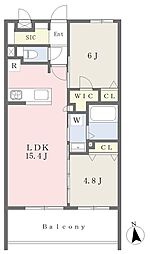 LOCRAS ATAGO 2LDKの間取図画像