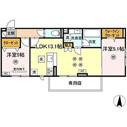 (仮称)DーROOM今宿駅前1丁目 2LDKの間取図画像