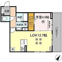 D-ROOM板付 1LDKの間取図画像