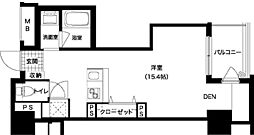 レジディア西新 ワンルームの間取図画像
