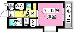 プレデュ・パルク壱番館 1Kの間取図画像