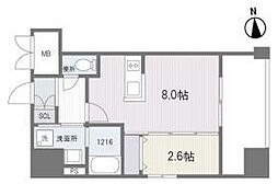 アルティザ博多駅前 1LDKの間取図画像