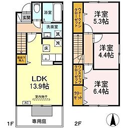 D-room学研都市C 3LDKの間取図画像