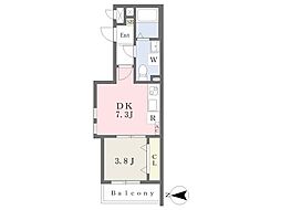 Cherim姪浜西 1DKの間取図画像