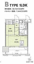 ドゥーエ赤坂 1LDKの間取図画像