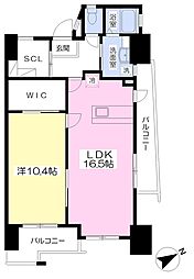 グランエスパシオ浅野 1LDKの間取図画像