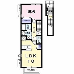 メゾン・ド・グリーン5 1LDKの間取図画像
