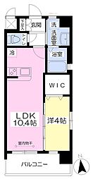 AGORA中原 1LDKの間取図画像