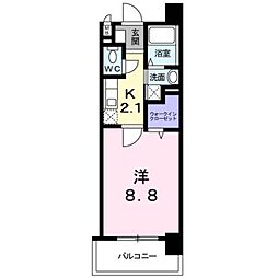 レジデンス21 1Kの間取図画像