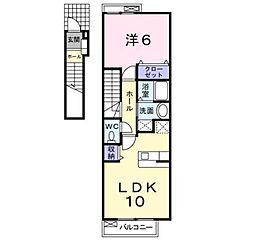 サニータウン曽根C 1LDKの間取図画像
