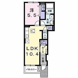 サンフォレスト 1LDKの間取図画像