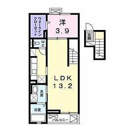 クロス・リバー 1LDKの間取図画像