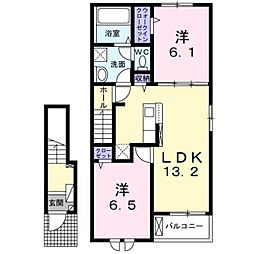 バランタイン2 2LDKの間取図画像