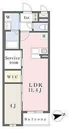 プロスペレ浜町 1SLDKの間取図画像