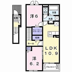 デュオブライト II 2LDKの間取図画像