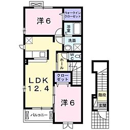 サン・ドリーム 2LDKの間取図画像