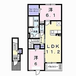 アデニウム錦水 2LDKの間取図画像