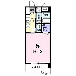 パークサイド 1Kの間取図画像