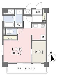 アベニュー黒崎 1LDKの間取図画像